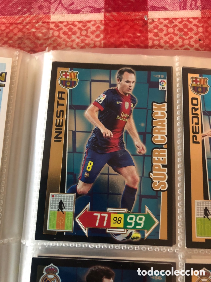 Figurine di Calcio: ADRENALYN XL 2012 2013 PANINI N&ordm; 433 INIESTA (FC BARCELONA) SUPER CRACK - CROMO LIGA 12 13 BAR&Ccedil;A