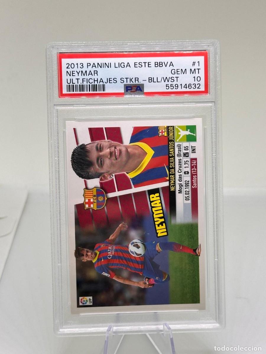 Cartes &agrave; collectionner de Football: Neymar #1 FC Barcelona Panini Liga Este Ultimos Fichajes 2013 14 PSA 10