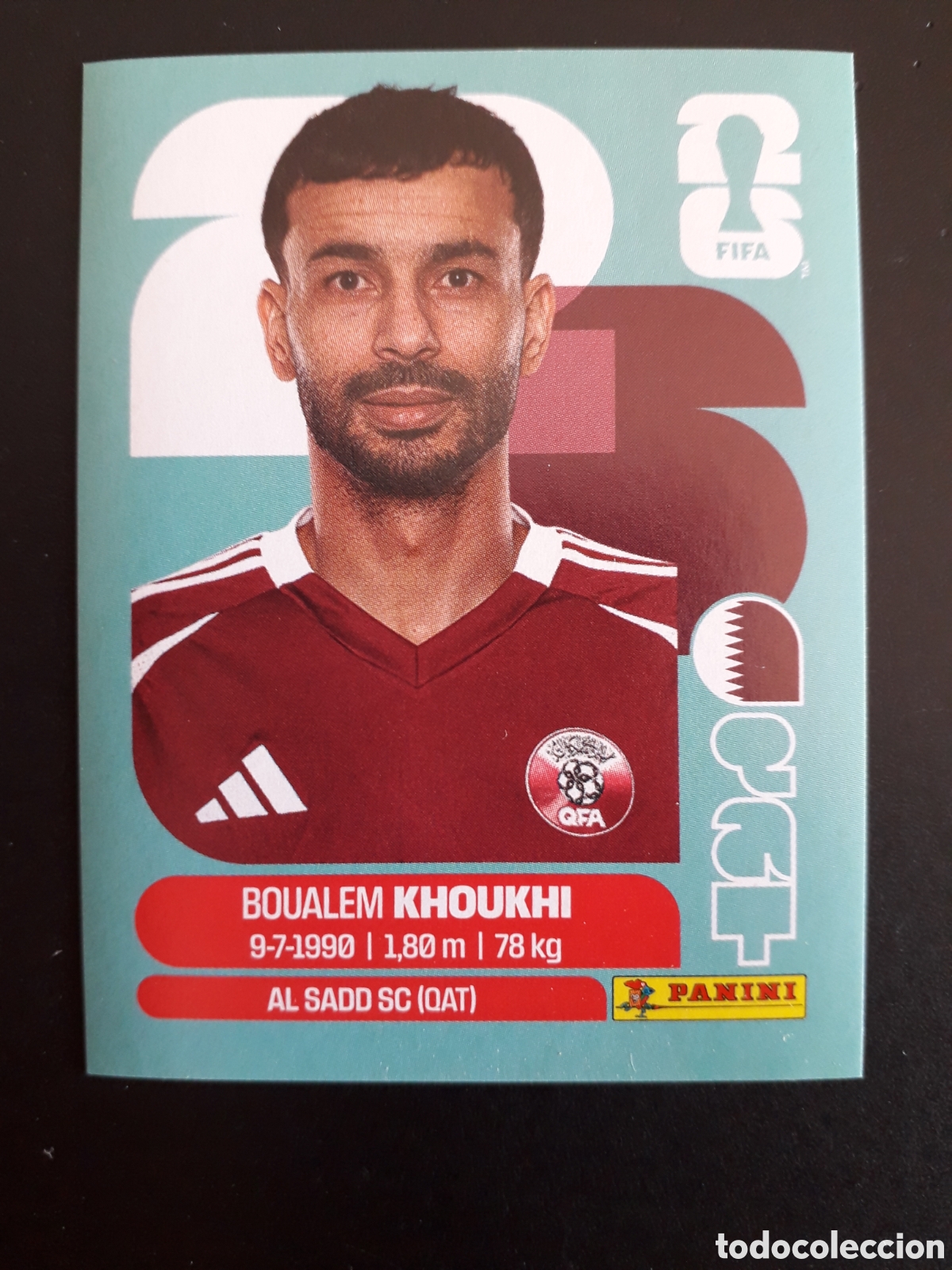 Cromos de f&uacute;tbol: KHOUKHI QATAR QAT 6 MUNDIAL F&Uacute;TBOL 2026 FIFA WORLD CUP PANINI SIN PEGAR PEDIDO M&Iacute;NIMO 3&euro;