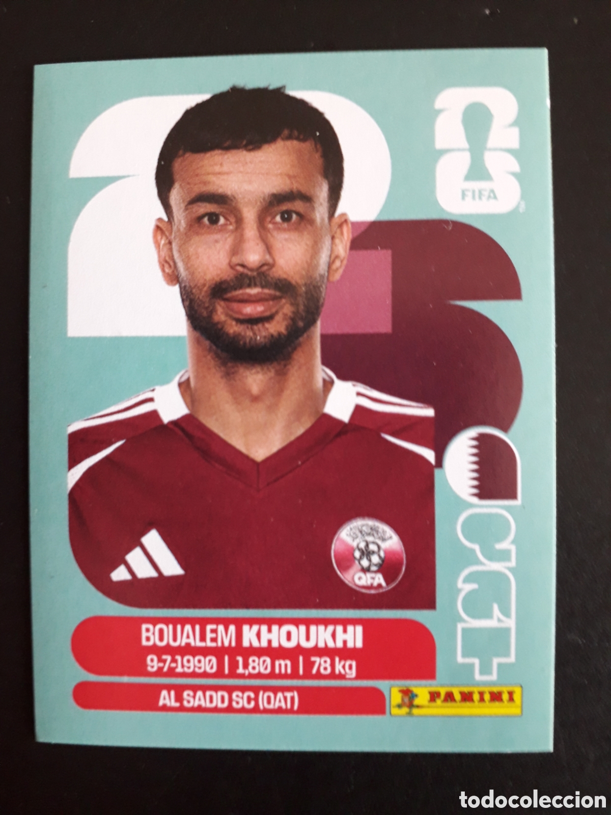 Cromos de f&uacute;tbol: KHOUKHI QATAR QAT 6 MUNDIAL F&Uacute;TBOL 2026 FIFA WORLD CUP PANINI SIN PEGAR PEDIDO M&Iacute;NIMO 3&euro;