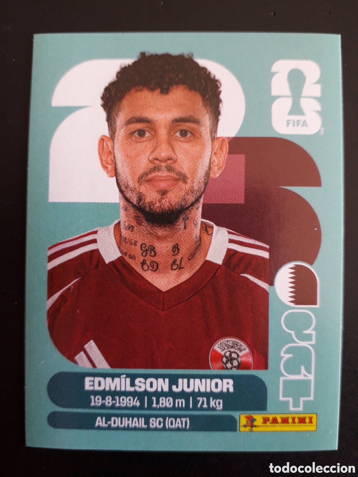 Cartes &agrave; collectionner de Football: EDM&Iacute;LSON JUNIOR QATAR QAT 17 MUNDIAL F&Uacute;TBOL 2026 FIFA WORLD CUP PANINI SIN PEGAR PEDIDO M&Iacute;NIMO 3&euro;