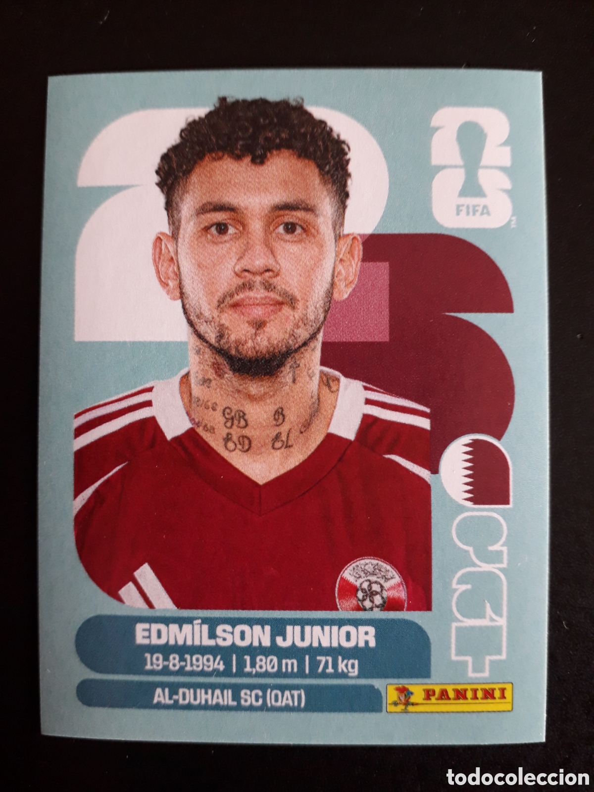 Cromos de f&uacute;tbol: EDM&Iacute;LSON JUNIOR QATAR QAT 17 MUNDIAL F&Uacute;TBOL 2026 FIFA WORLD CUP PANINI SIN PEGAR PEDIDO M&Iacute;NIMO 3&euro;