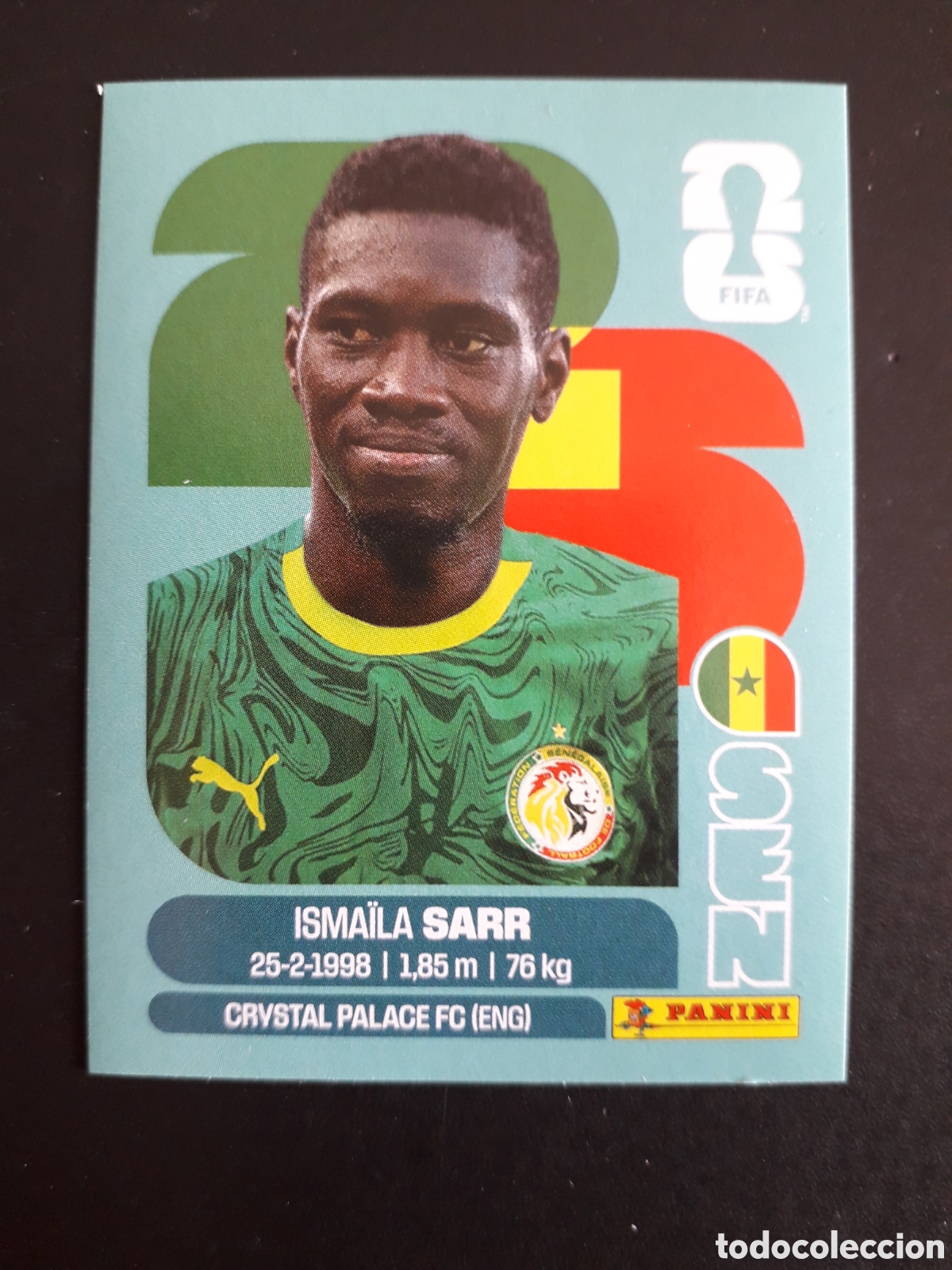 Fu&szlig;ball-Sticker: SARR SENEGAL SEN 16 MUNDIAL F&Uacute;TBOL 2026 FIFA WORLD CUP PANINI SIN PEGAR PEDIDO M&Iacute;NIMO 3&euro;