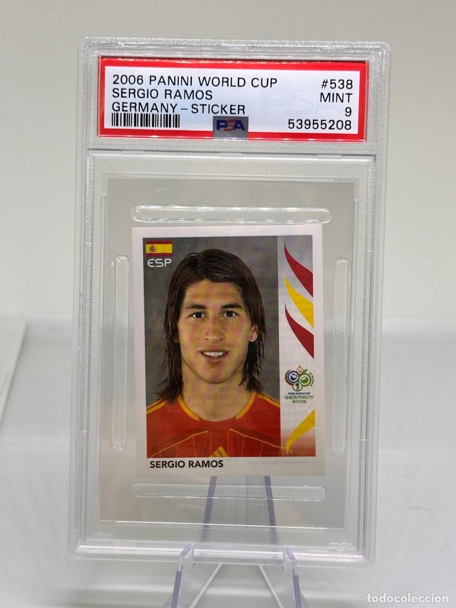 Cromos de f&uacute;tbol: Sergio Ramos #538 Espa&ntilde;a Panini World Cup Germany 2006 PSA 9