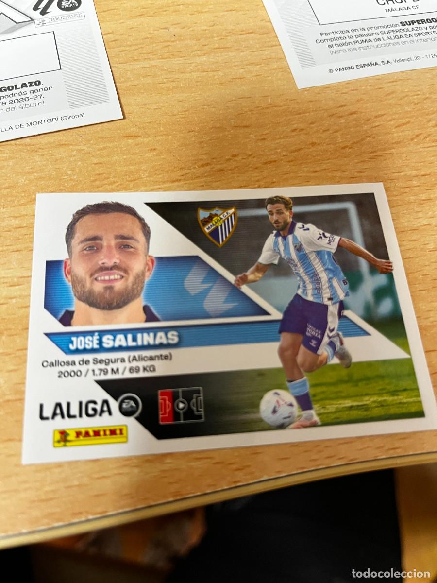 Cromos de f&uacute;tbol: LIGA ESTE 2026 2027 26 27 PANINI N&ordm; 10 SALINAS MALAGA