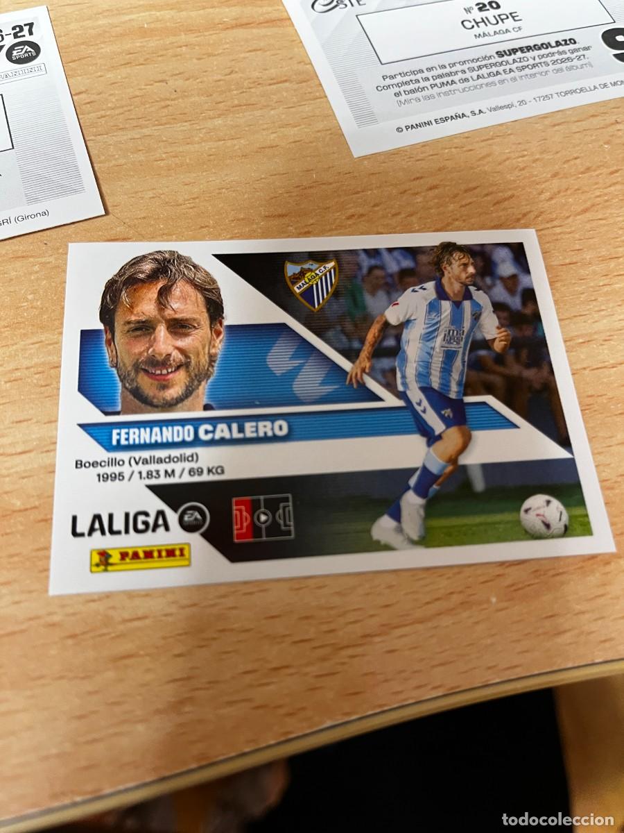 Cromos de f&uacute;tbol: LIGA ESTE 2026 2027 26 27 PANINI N&ordm; 7 CALERO MALAGA