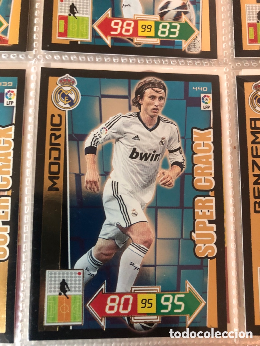 Cromos de f&uacute;tbol: Cromo 440 Adrenalyn 2012/2013 12/13 Modric (Real Madrid) Super Crack s&uacute;percrack