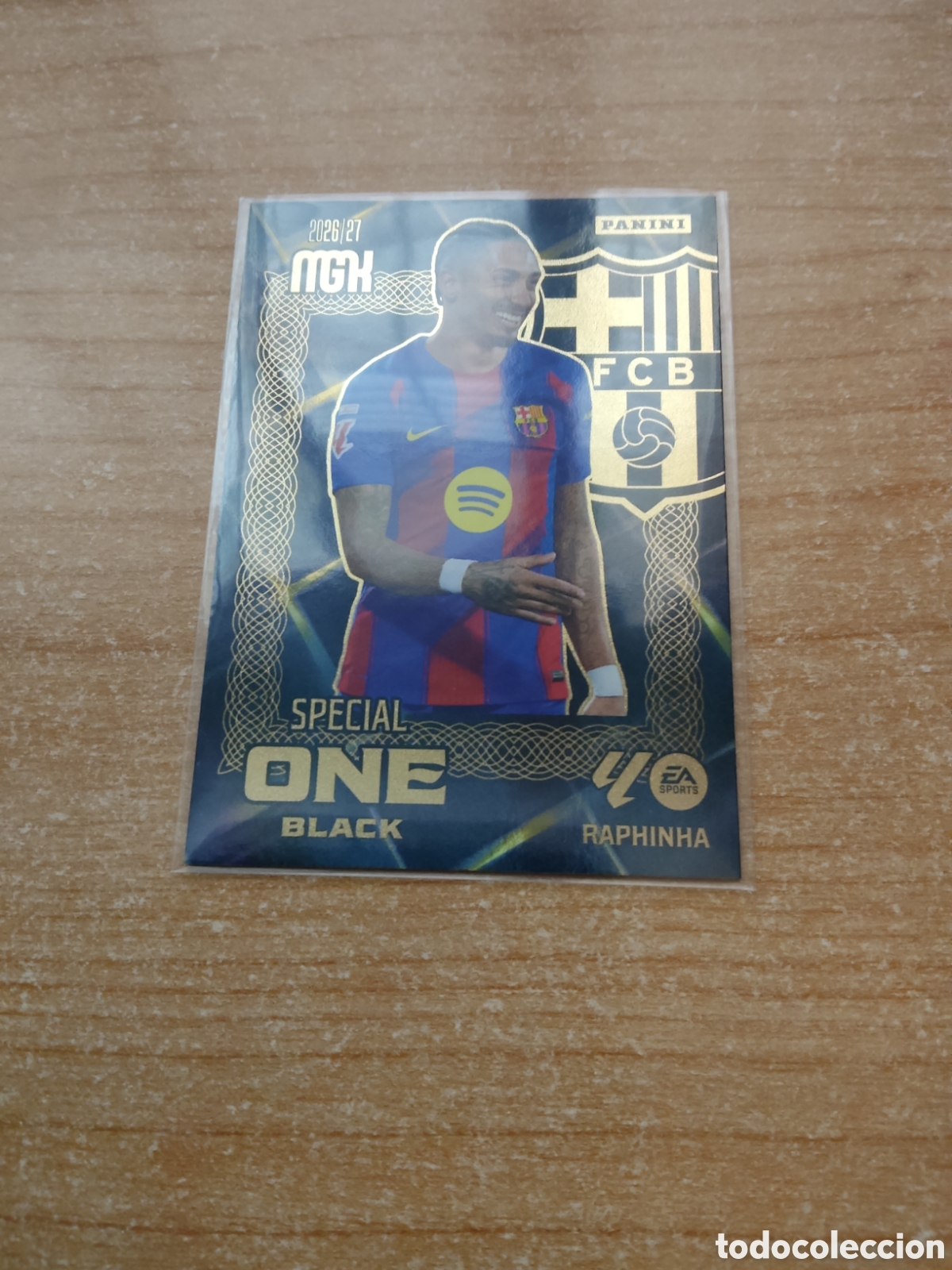 Cromos de f&uacute;tbol: RAPHINHA BARCELONA SPECIAL ONE BLACK MEGACRACKS 2026 2027
