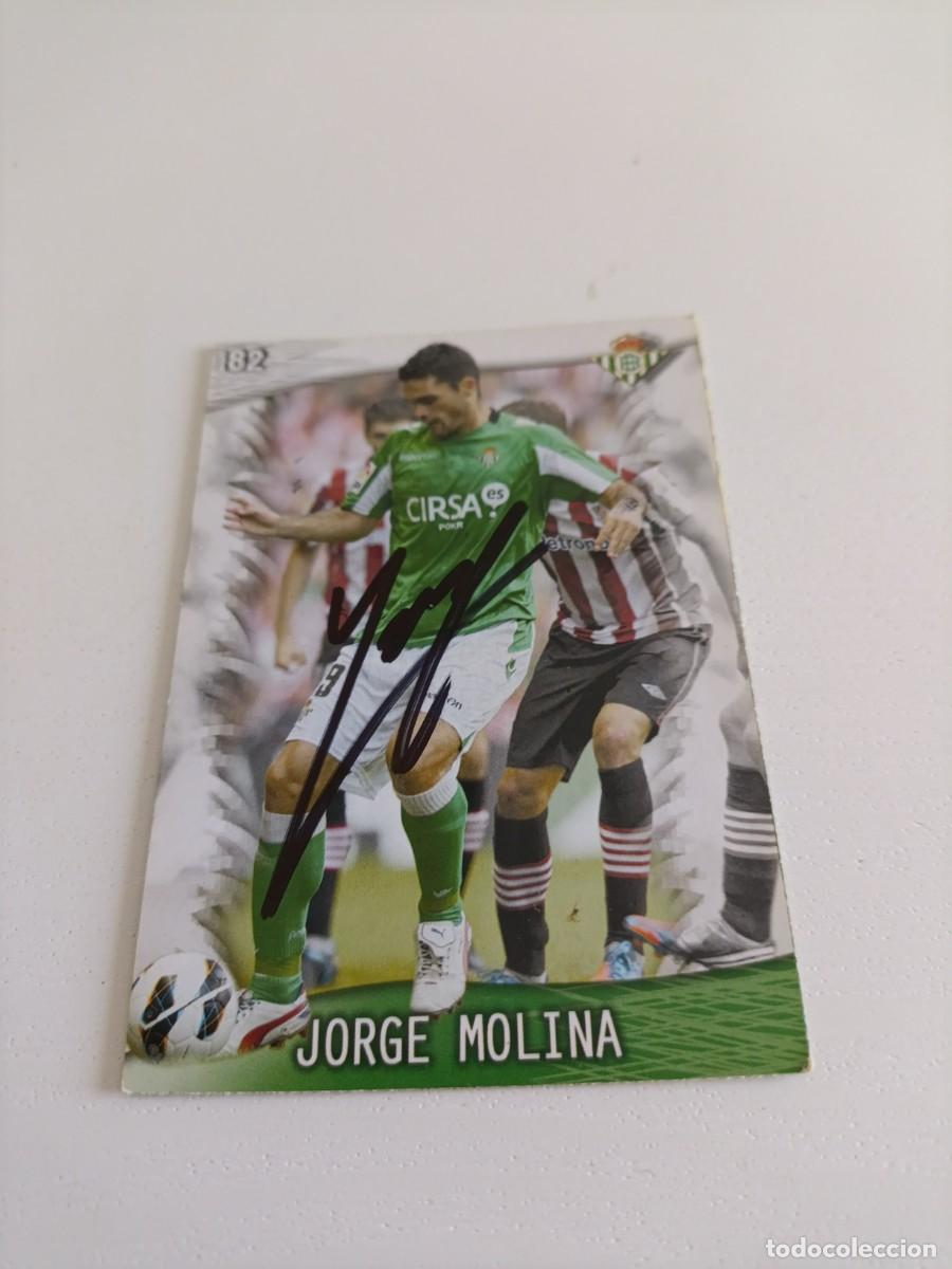 Cromos de f&uacute;tbol: Auto original de Jorge Molina Betis