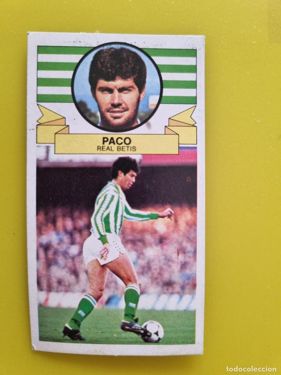 Cromos de f&uacute;tbol: CROMO DE F&Uacute;TBOL LIGA ESTE 85 86 1985 1986 PACO DESPEGADO REAL BETIS AR926