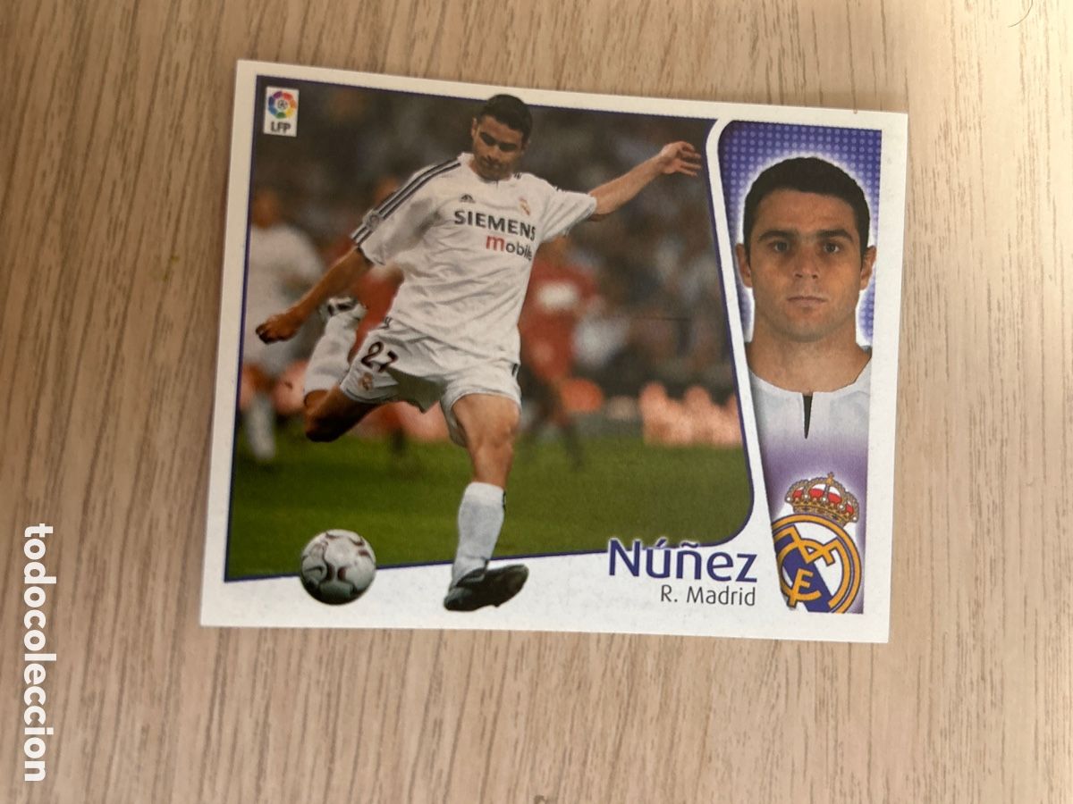 Football Stickers: NU&Ntilde;EZ REAL MADRID LIGA ESTE 2004 2005 04 05 NUNCA PEGADO SIN PEGAR
