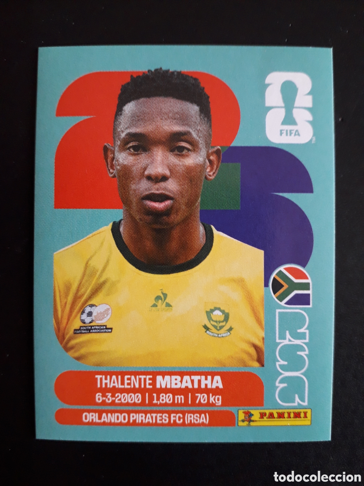 Cromos de f&uacute;tbol: MBATHA SUD&Aacute;FRICA RSA 12 MUNDIAL F&Uacute;TBOL 2026 FIFA WORLD CUP PANINI SIN PEGAR PEDIDO M&Iacute;NIMO 3&euro;