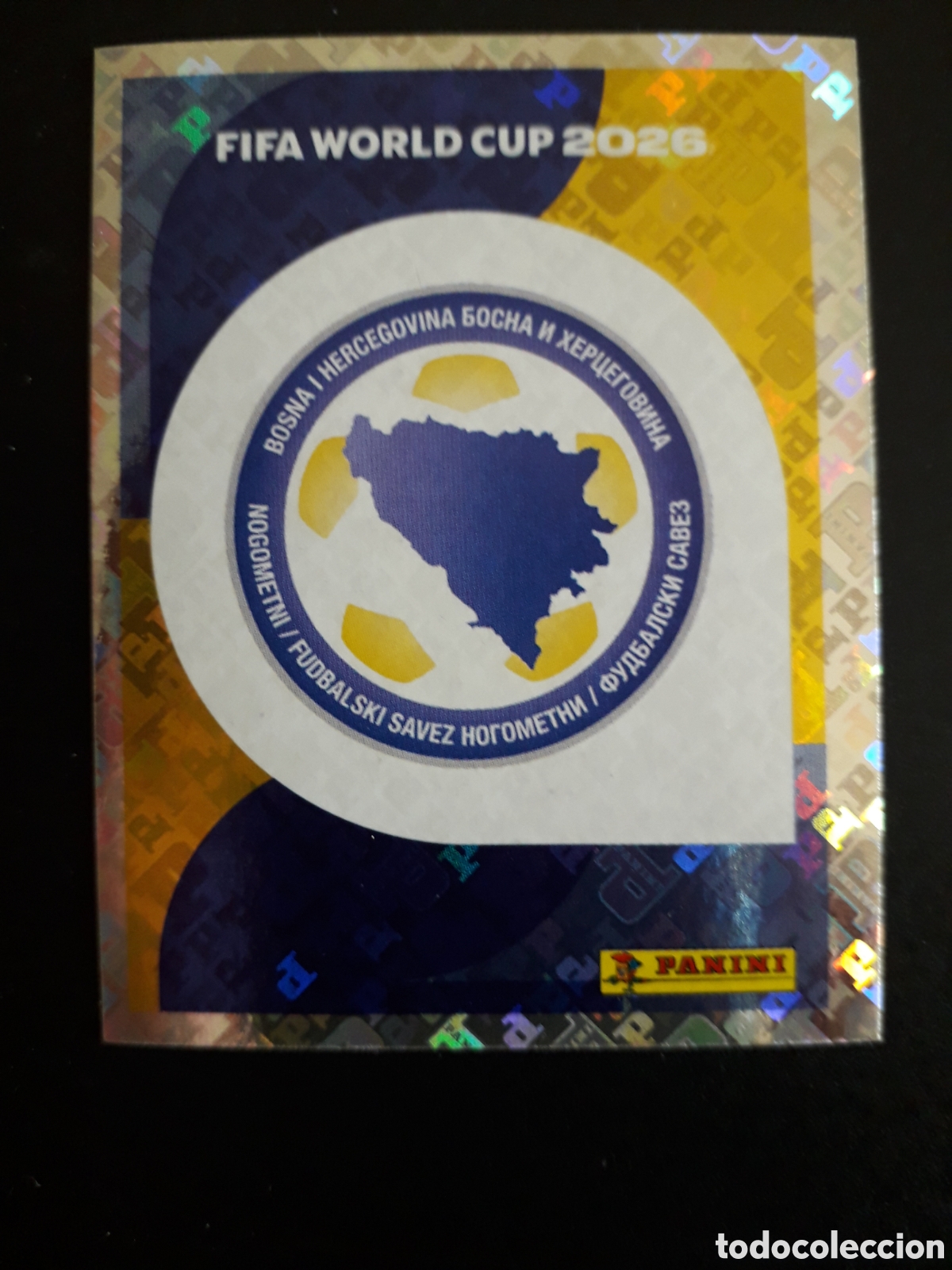 Cromos de f&uacute;tbol: ESCUDO BOSNIA HERCEGOVINA BIH 1 MUNDIAL F&Uacute;TBOL 2026 FIFA WORLD CUP PANINI SIN PEGAR PEDIDO M&Iacute;NIMO 3&euro;