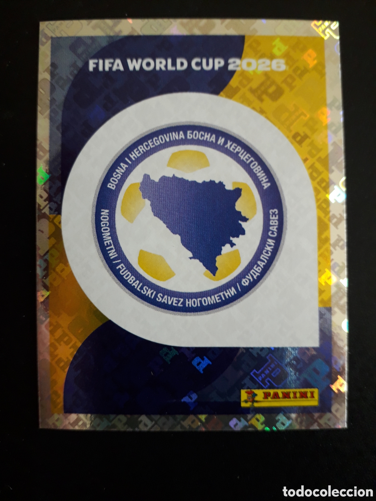 Cromos de f&uacute;tbol: ESCUDO BOSNIA HERCEGOVINA BIH 1 MUNDIAL F&Uacute;TBOL 2026 FIFA WORLD CUP PANINI SIN PEGAR PEDIDO M&Iacute;NIMO 3&euro;
