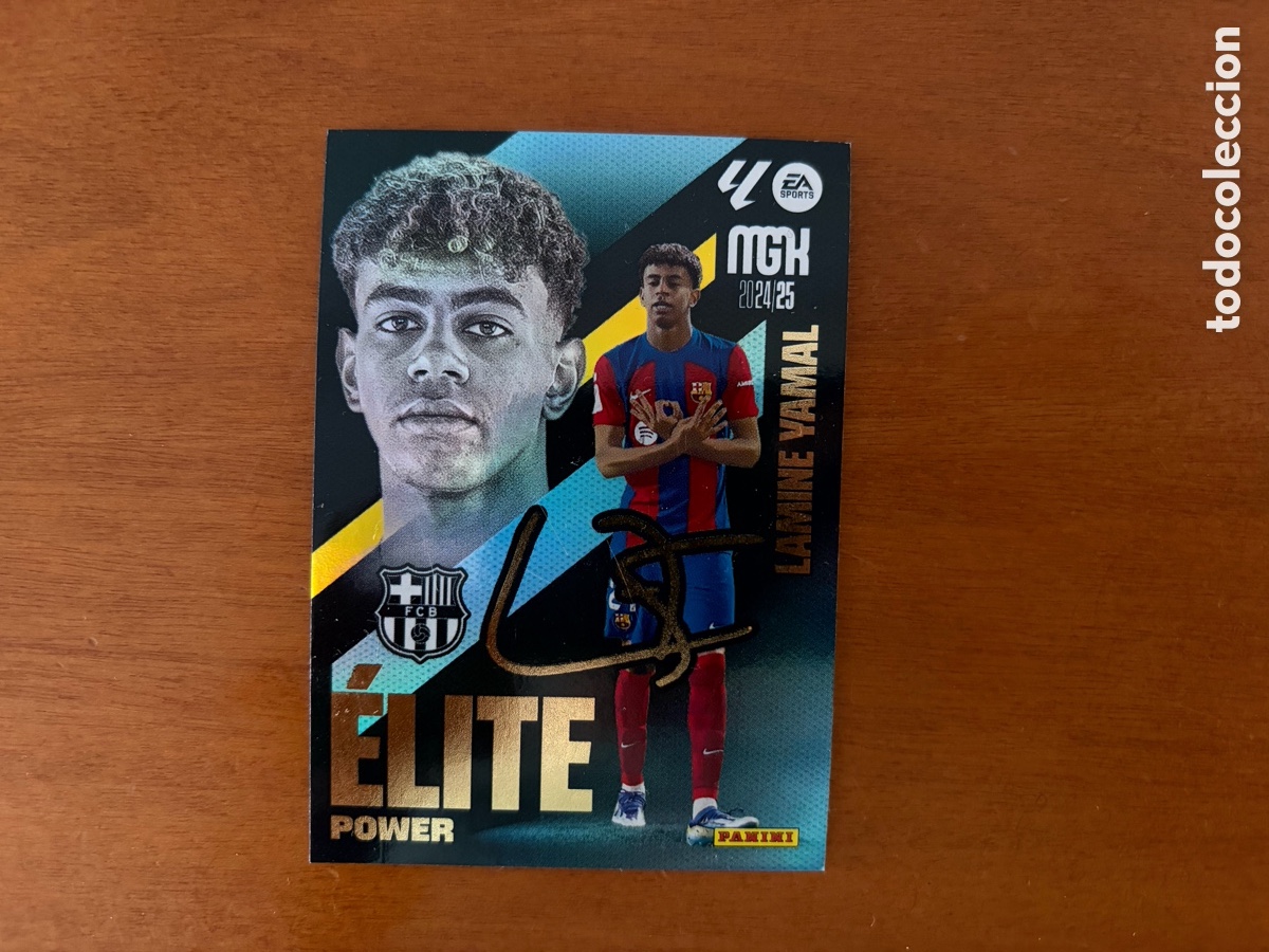 Cromos de f&uacute;tbol: P7 LAMINE YAMAL &Eacute;LITE POWER PARALELA PANINI MEGACRACKS MGK 2024 2025 24 25 FC BARCELONA