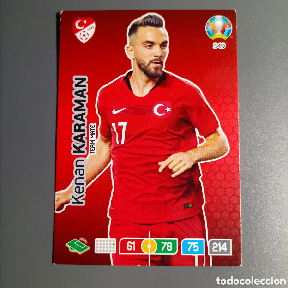 Cromos de f&uacute;tbol: ADRENALYN Euro 2020. (TURQU&Iacute;A) №349 KENAN KARAMAN