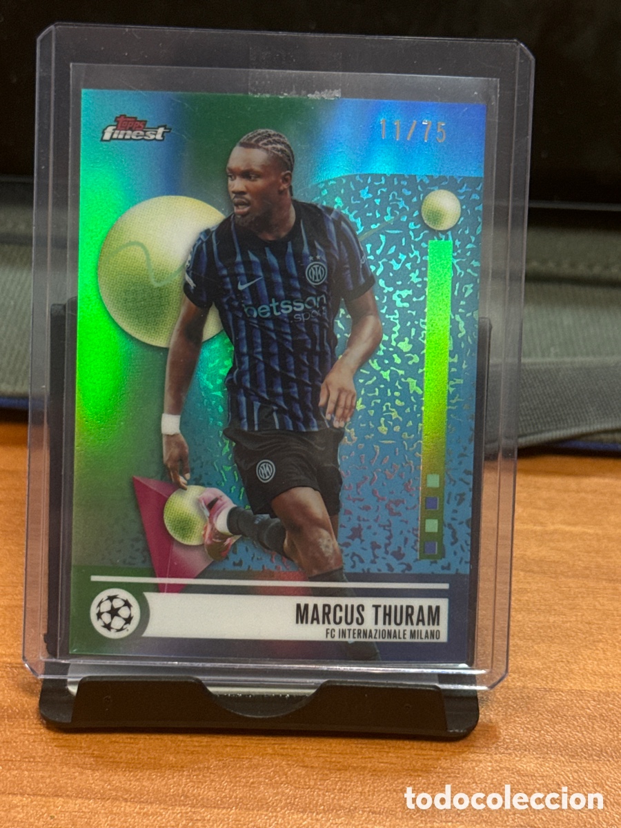Cartes &agrave; collectionner de Football: Marcus thuram inter Mil&aacute;n topps finest /75