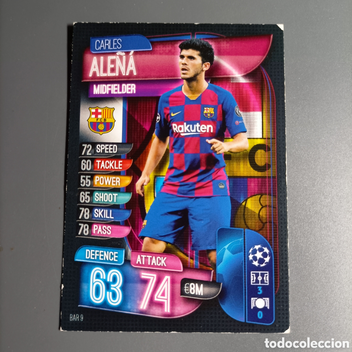 Fu&szlig;ball-Sticker: CARTA TOPPS MATCH ATTAX 2019-2020 (FC BARCELONA) №BAR 9. ALE&Ntilde;A