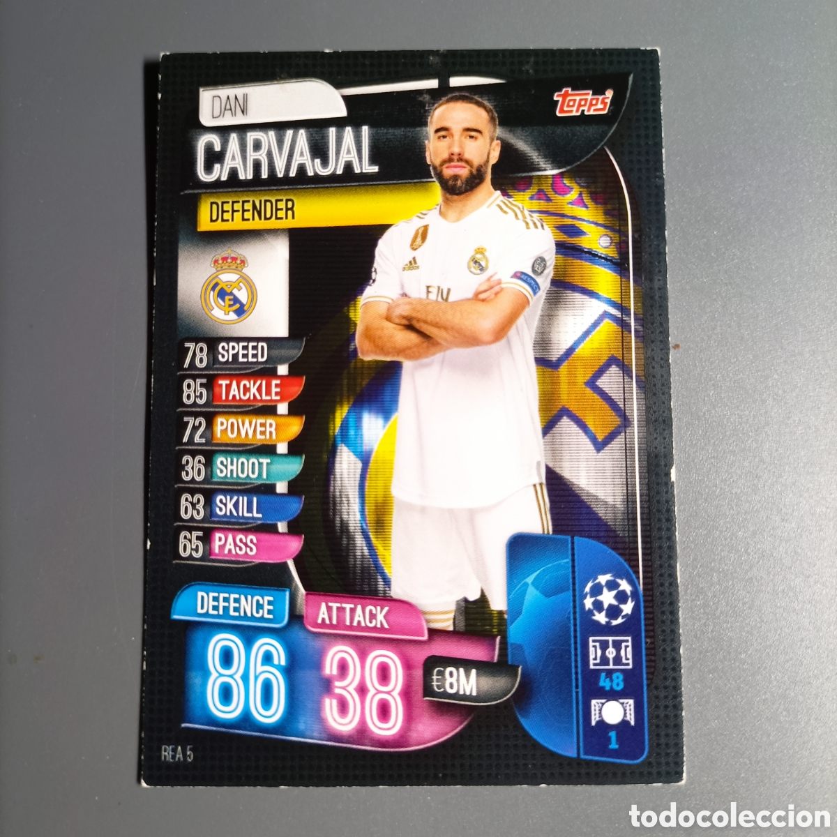 Fu&szlig;ball-Sticker: CARTA TOPPS MATCH ATTAX 2019-2020 (REAL MADRID) №REA 5. CARVAJAL