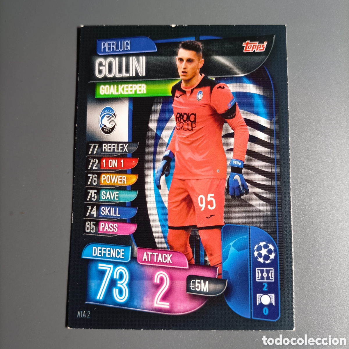 Fu&szlig;ball-Sticker: CARTA TOPPS MATCH ATTAX 2019-2020 (ATALANTA BC) №ATA 2. GOLLINI