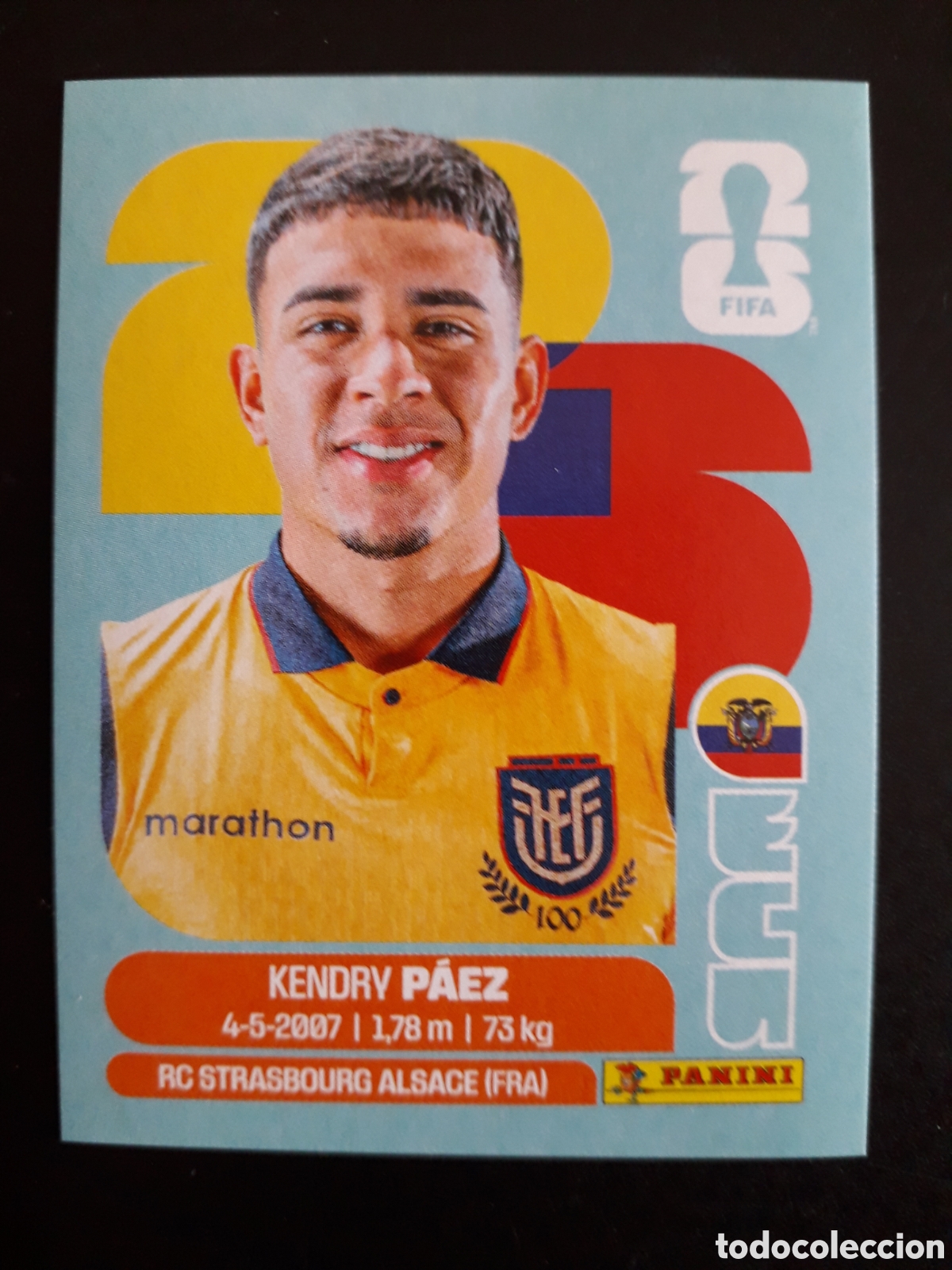 Cromos de f&uacute;tbol: P&Aacute;EZ ECUADOR ECU 11 MUNDIAL F&Uacute;TBOL 2026 FIFA WORLD CUP PANINI SIN PEGAR PEDIDO M&Iacute;NIMO 3&euro;.