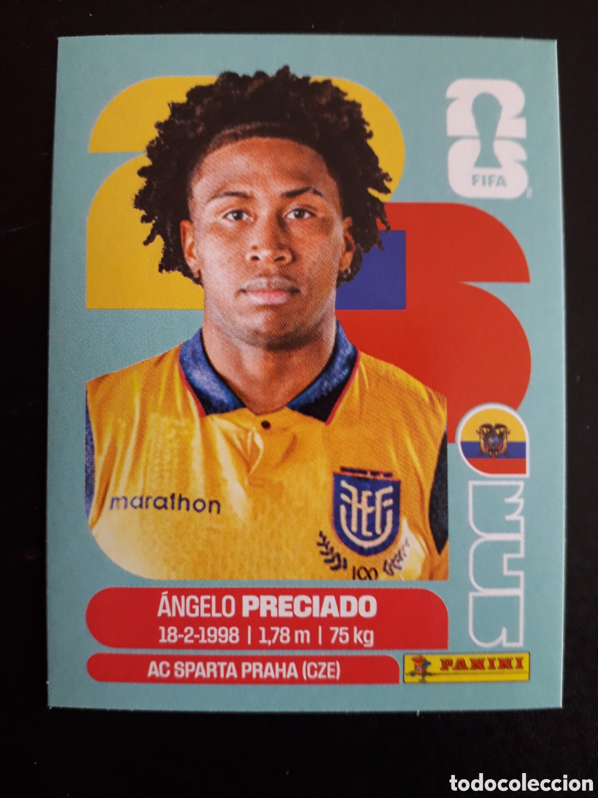 Cromos de f&uacute;tbol: PRECIADO ECUADOR ECU 7 MUNDIAL F&Uacute;TBOL 2026 FIFA WORLD CUP PANINI SIN PEGAR PEDIDO M&Iacute;NIMO 3&euro;
