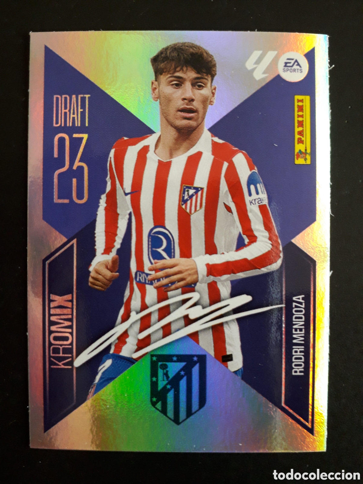 Cromos de f&uacute;tbol: RODRI MENDOZA, AT MADRID DRAFT 23 KROMIX N&deg; K21 ED ESTE 2026 2027 26 27 SIN PEGAR PEDIDO M&Iacute;NIMO 3&euro;.