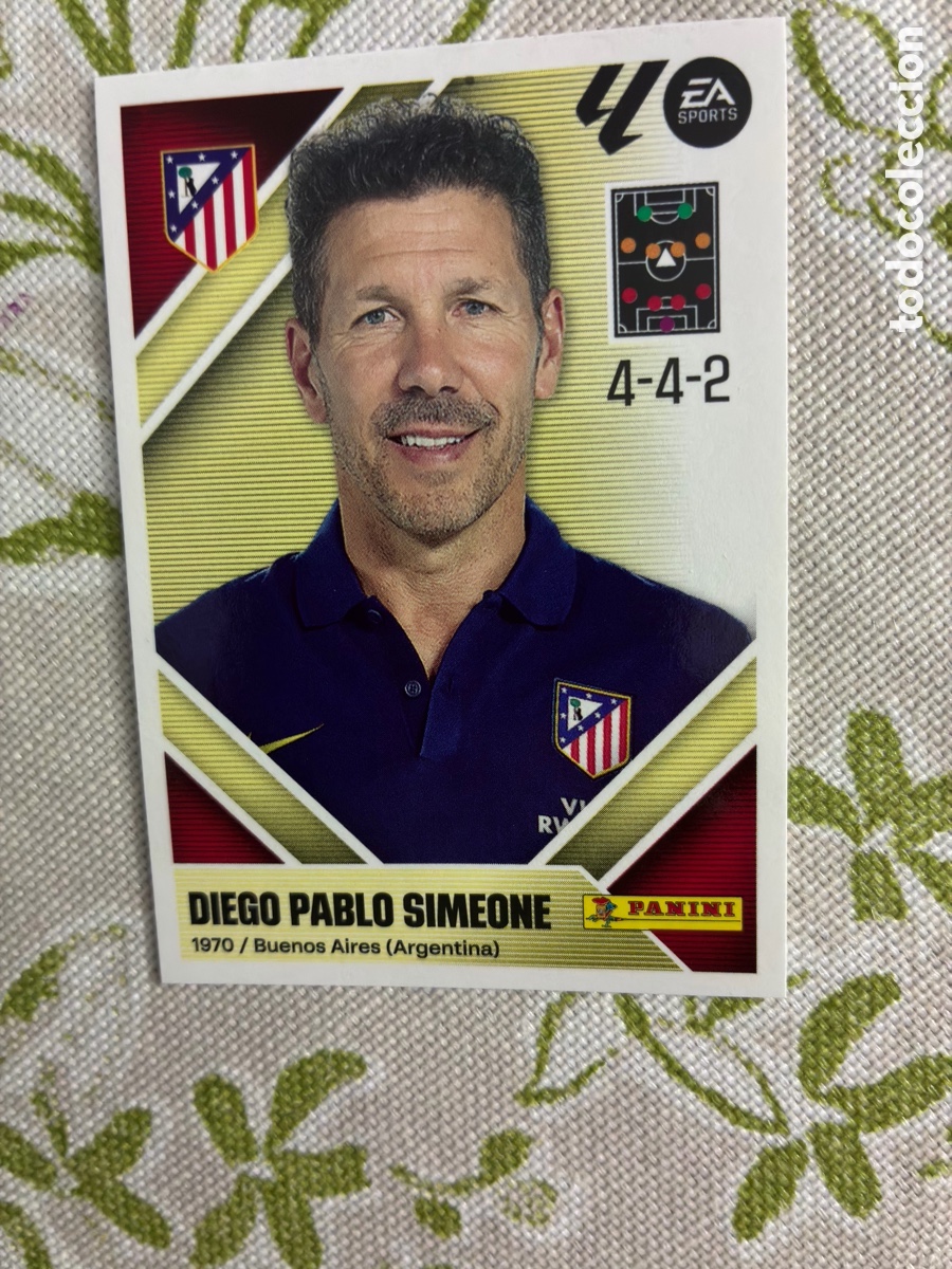 Cromos de f&uacute;tbol: cromo diego pablo simeone - atl&eacute;tico de madrid - n.&ordm; 2 - entrenador - este panini liga 2026-27