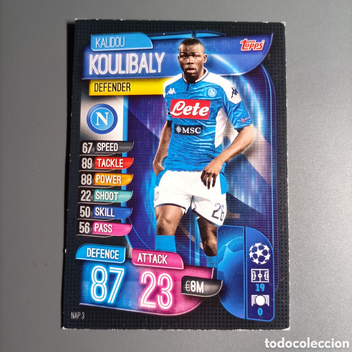 Cromos de f&uacute;tbol: CARTA TOPPS MATCH ATTAX 2019-2020 (VALENCIA) KOULIBALY