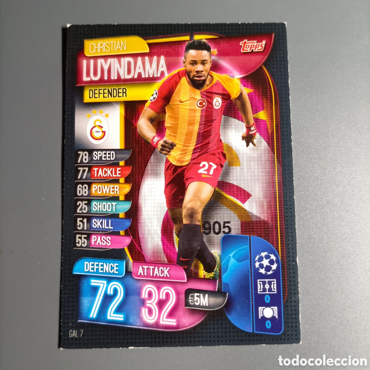 Cromos de f&uacute;tbol: CARTA TOPPS MATCH ATTAX 2019-2020 (GALATASARAY AS) LUYINDAMA