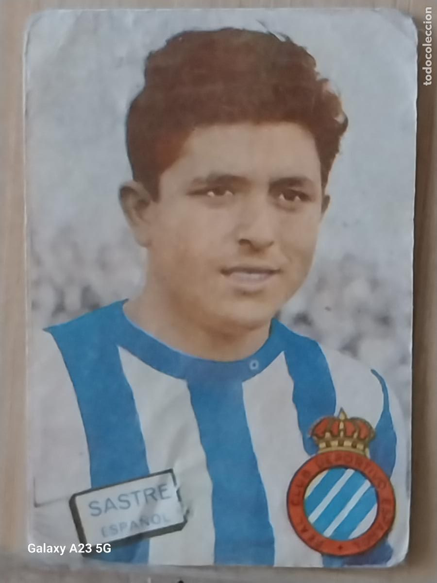 Cromos de f&uacute;tbol: SASTRE R C D ESPA&Ntilde;OL LIGA 1961 61 62 ED FHER CROMO ORIGINAL