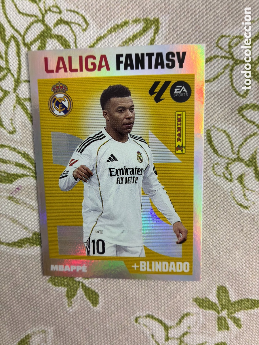 Cromos de f&uacute;tbol: kylian mbapp&eacute; - Real Madrid - n.&ordm; 9 - laliga fantasy blindado hologr&aacute;fico - este panini liga 26-27