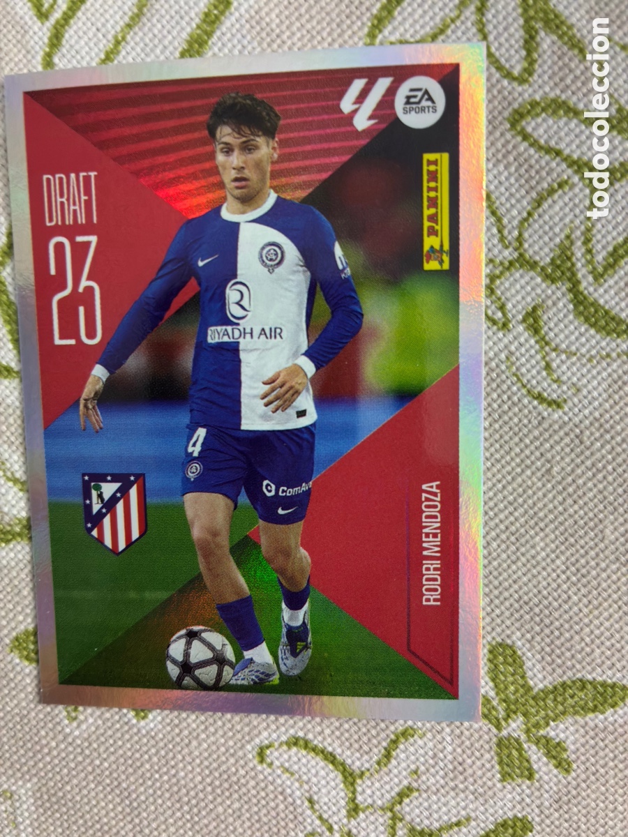 Cromos de f&uacute;tbol: cromo rodri mendoza - atl&eacute;tico de madrid - n.&ordm; 21 - serie draft 23 - este panini liga 2026-27