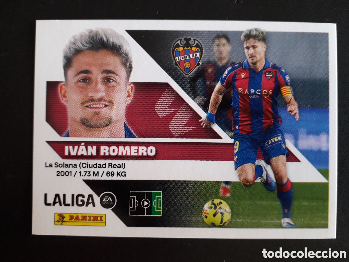 Cromos de f&uacute;tbol: IV&Aacute;N ROMERO LEVANTE N&deg; 18 ED ESTE 2026 2027 26 27 SIN PEGAR PEDIDO M&Iacute;NIMO 3&euro;