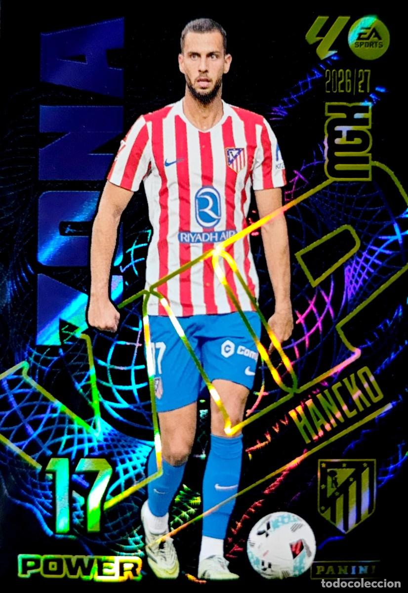 Cromos de f&uacute;tbol: 397 P 397P Hancko - Atletico de Madrid - ZONA VIP POWER - PANINI Megacracks MGK 2026 2027 26 27