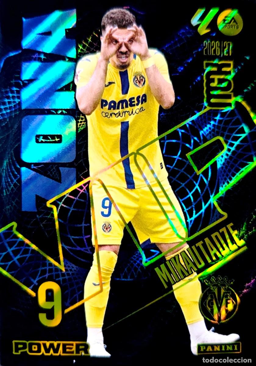 Cromos de f&uacute;tbol: 402 P 402P Mikautadze - Villarreal CF - ZONA VIP POWER - PANINI Megacracks MGK 2026 2027 26 27