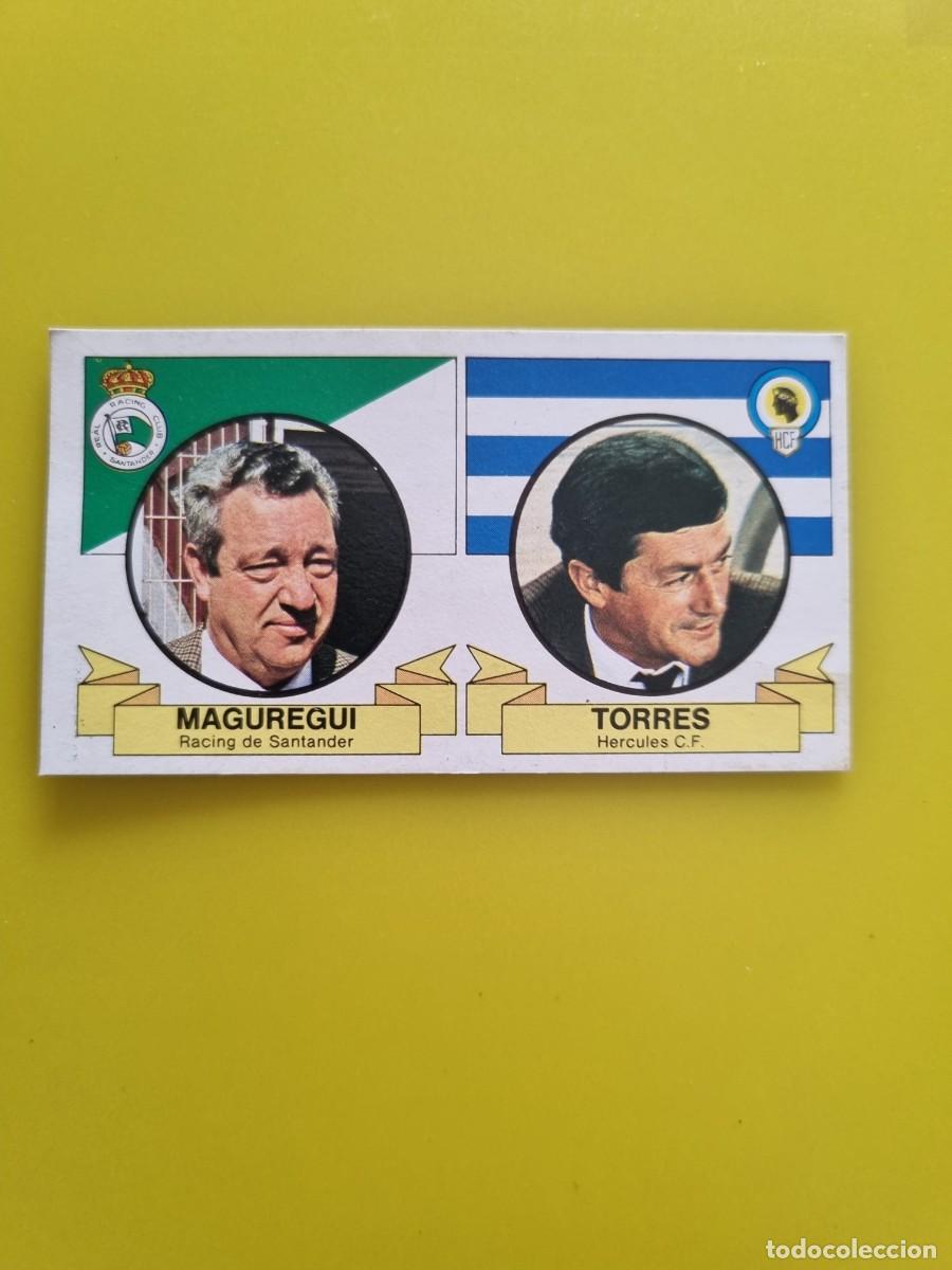 Cromos de f&uacute;tbol: CROMO DE FUTBOL LIGA ESTE 85 86 1985 1986 ENTRENADORES MAGUREGUI - TORRES DESPEGADO AR926