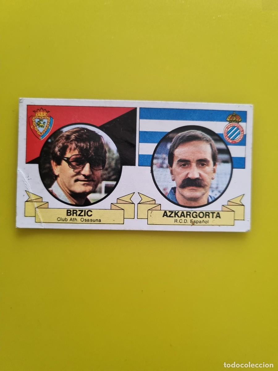 Cromos de f&uacute;tbol: CROMO DE FUTBOL LIGA ESTE 85 86 1985 1986 ENTRENADORES BRZIC - AZKARGORTA DESPEGADO AR926
