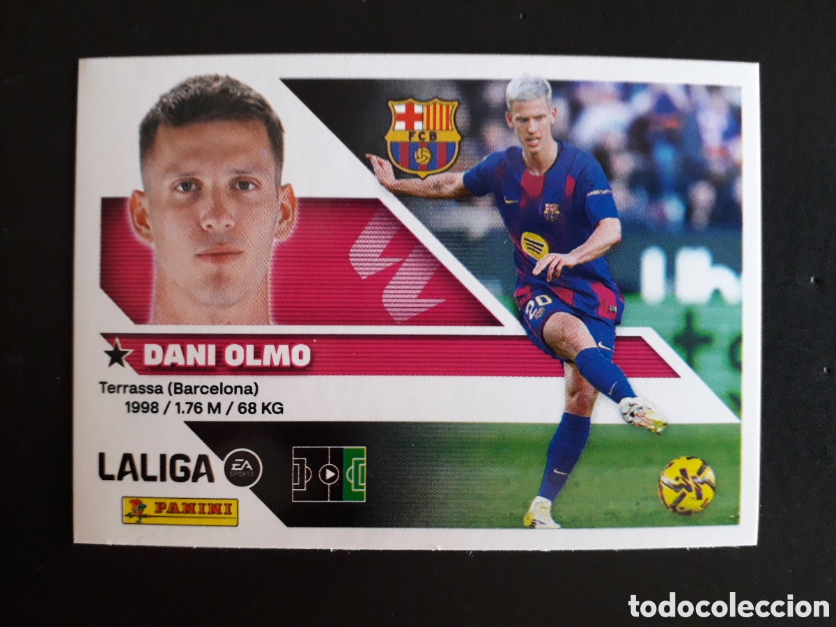 Cromos de f&uacute;tbol: DANI OLMO FC BARCELONA N&deg; 17 ED ESTE 2026 2027 26 27 SIN PEGAR PEDIDO M&Iacute;NIMO 3&euro;.