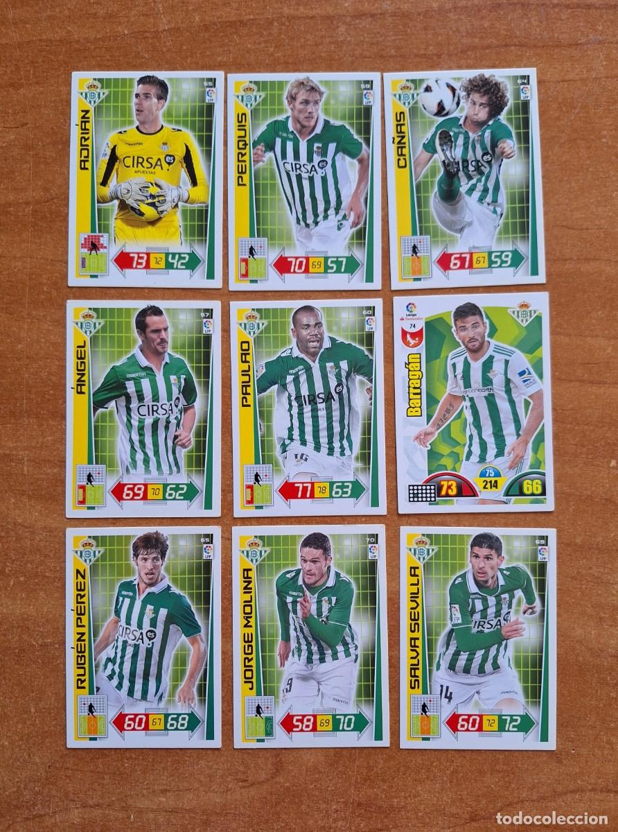Cromos de f&uacute;tbol: NUEVE CROMOS BETIS - ADRENALYN 2012 - 13