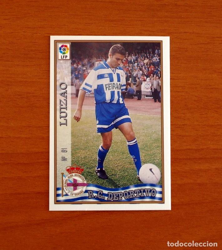 Football Stickers: Deportivo La Coru&ntilde;a - N&ordm; 61 Luizao - Mundicromo ficha de la Liga 1997-1998, 97-98