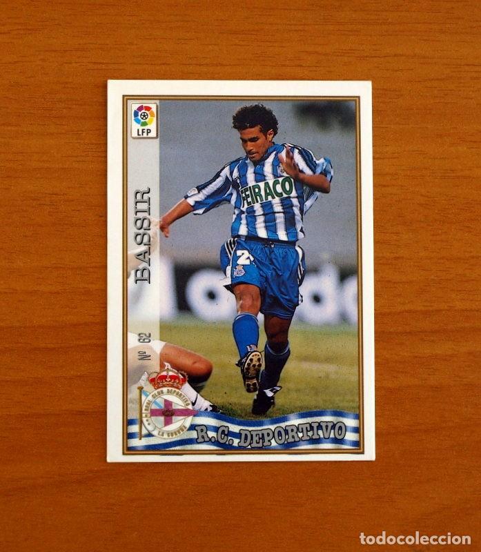 Football Stickers: Deportivo La Coru&ntilde;a - N&ordm; 62 Bassir - Baja - Mundicromo ficha de la Liga 1997-1998, 97-98