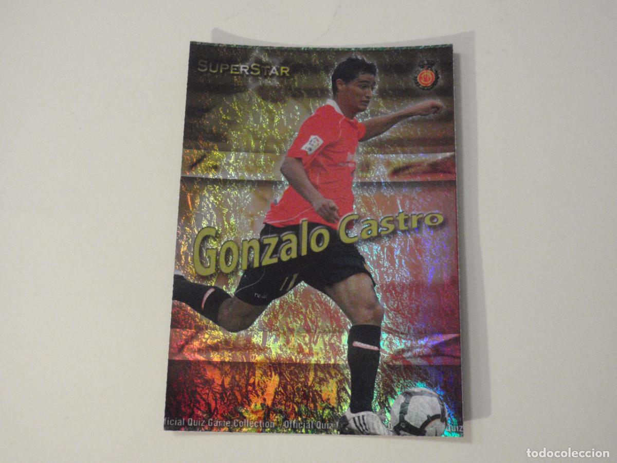 Cromos de f&uacute;tbol: 242 GONZALO CASTRO SUPERSTAR JASPEADO. LAS FICHAS DE LA LIGA FUTBOL 2009 2010 MUNDICROMO 09 10
