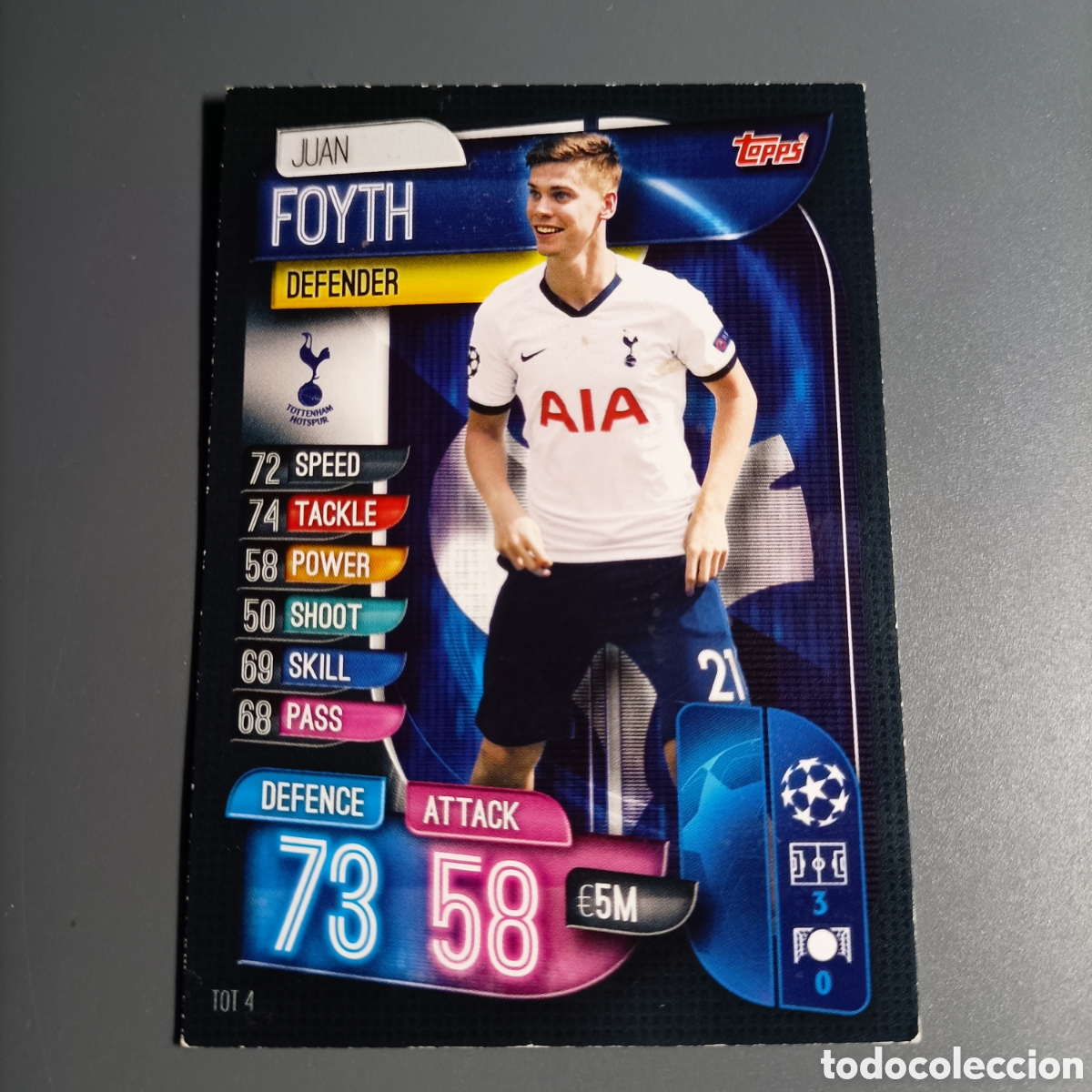Cromos de f&uacute;tbol: CARTA TOPPS MATCH ATTAX 2019-2020 (TOTTENHAM HOTSPUR) FOYTH