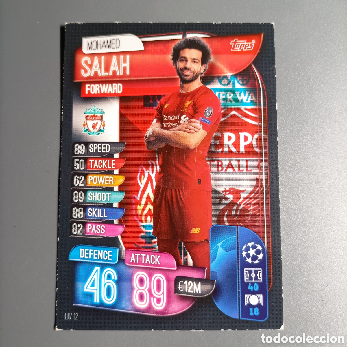 Cromos de f&uacute;tbol: CARTA TOPPS MATCH ATTAX 2019-2020 (LIVERPOOL FC) SALAH