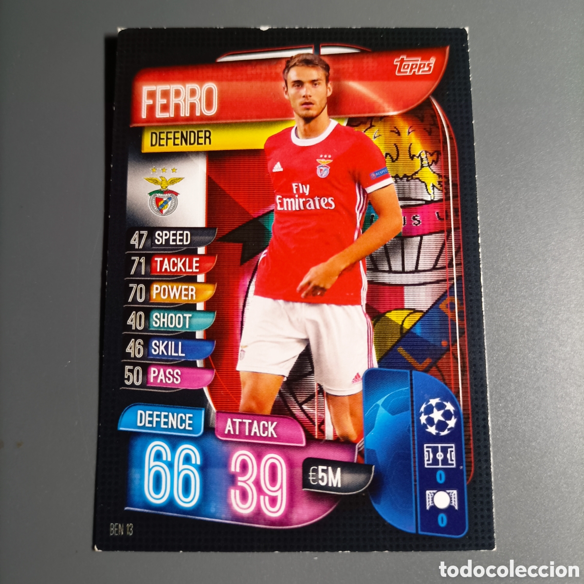 Cromos de f&uacute;tbol: CARTA TOPPS MATCH ATTAX 2019-2020 (SL BENFICA) FERRO