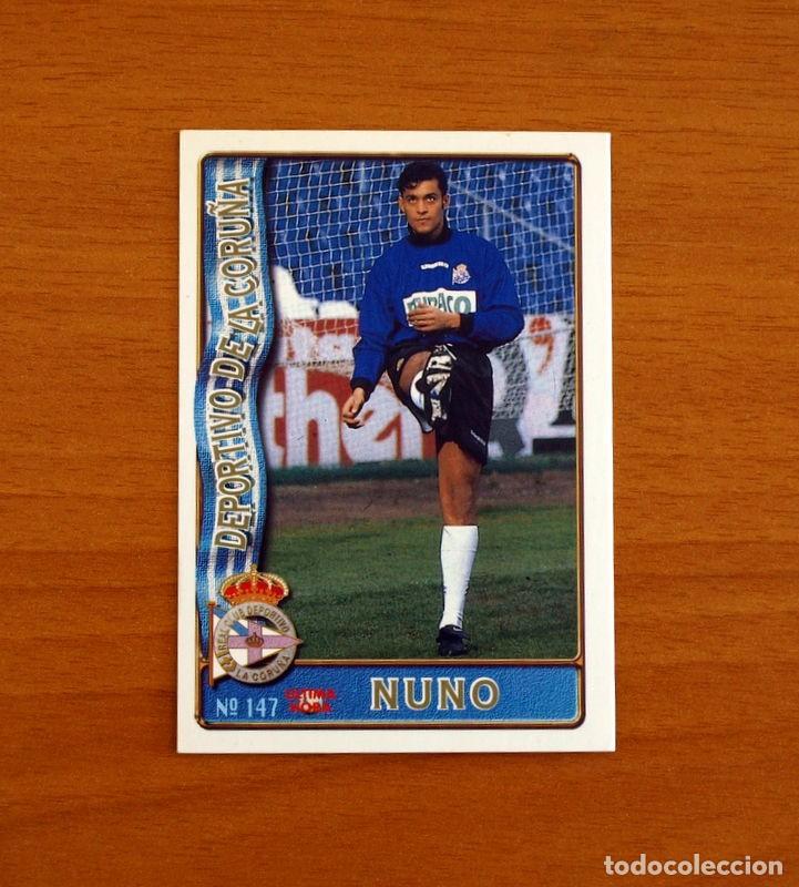 Cromos de f&uacute;tbol: Deportivo Coru&ntilde;a -N&ordm; 147 Nuno &Uacute;ltima Hora-Mundicromo Las Fichas de la Liga de F&uacute;tbol 1996-1997-96-97