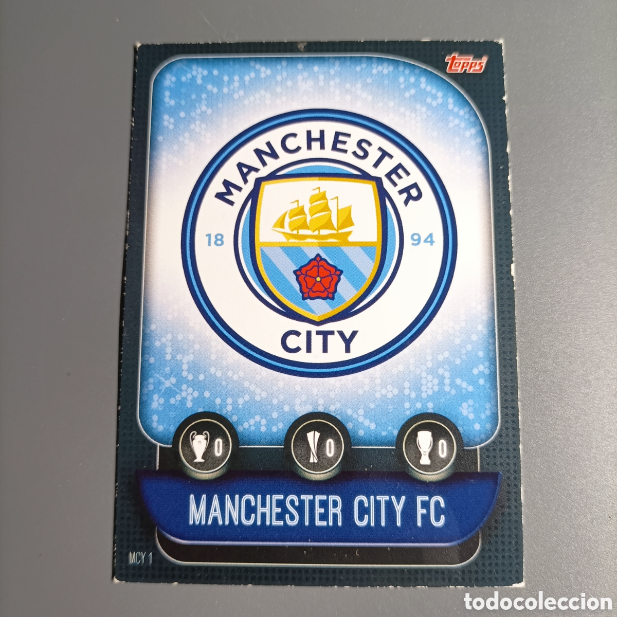 Cromos de f&uacute;tbol: CARTA TOPPS MATCH ATTAX 2019-2020 (MANCHESTER CITY FC) ESCUDO