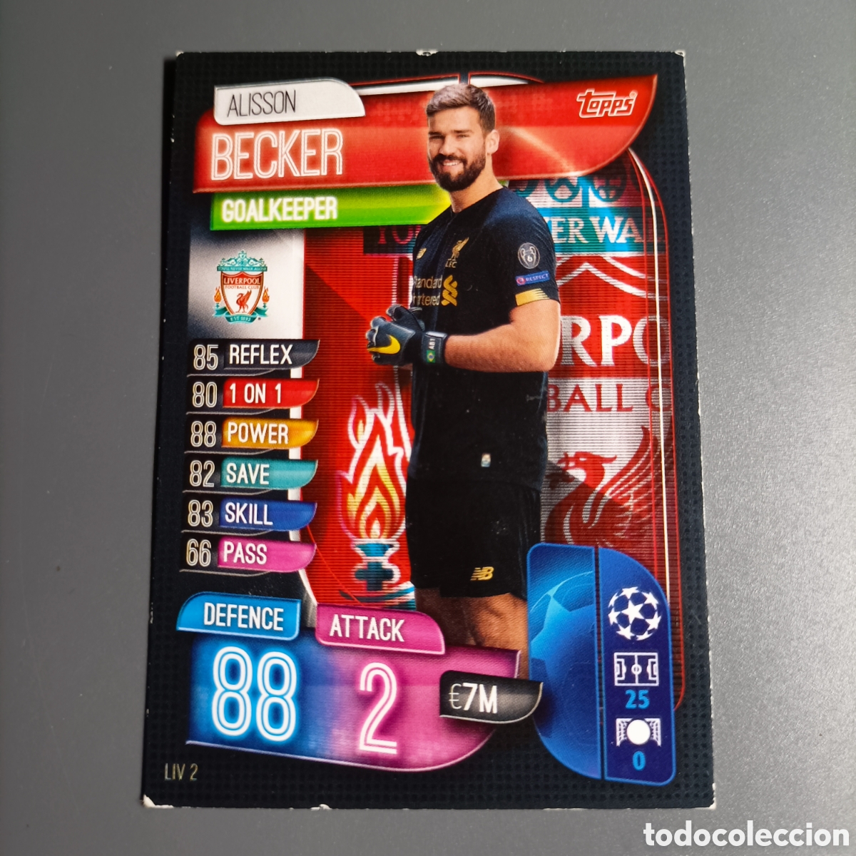Cromos de f&uacute;tbol: CARTA TOPPS MATCH ATTAX 2019-2020 (LIVERPOOL FC) BECKER
