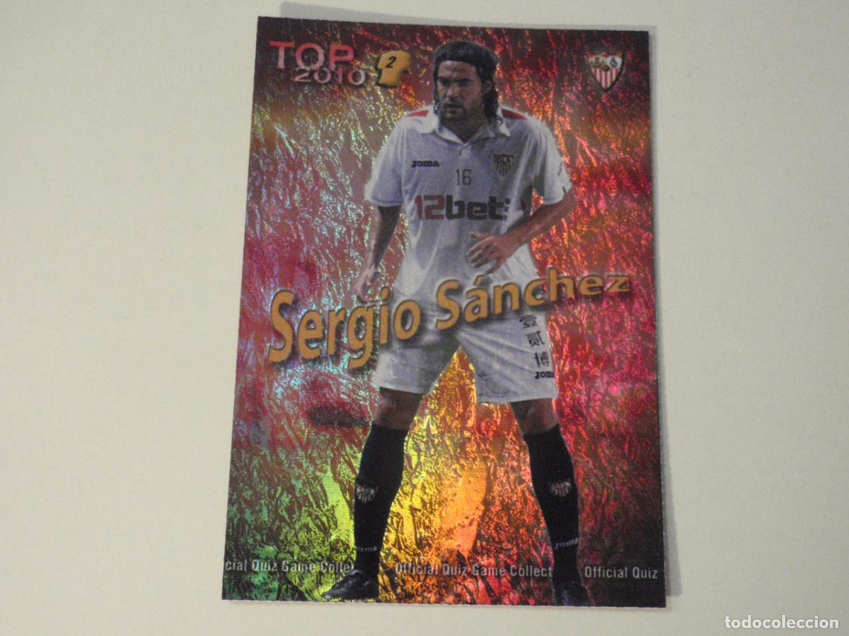 Cromos de f&uacute;tbol: 558 SERGIO S&Aacute;NCHEZ TOP BRILLO ROJO JASPEADO. LAS FICHAS DE LA LIGA FUTBOL 2009 2010 MUNDICROMO 09 10